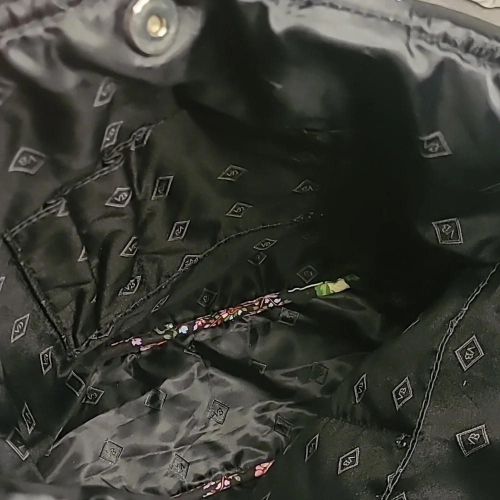 Vera Bradley Berry Berry Quilted  Tote Bag - Black and Purple - Picture 3 of 8